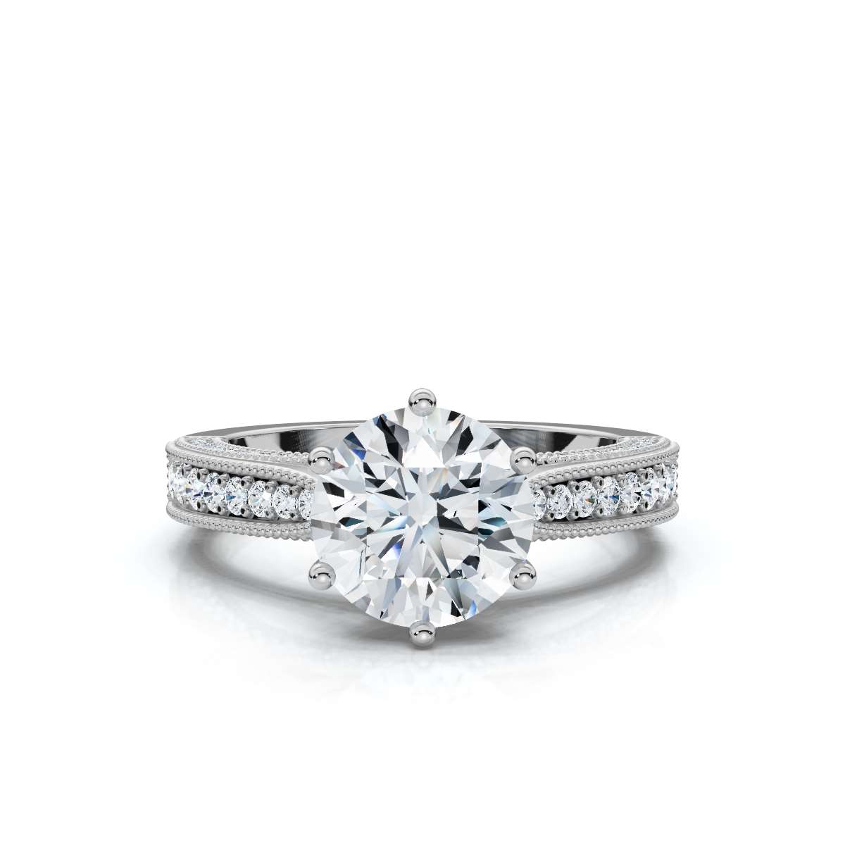 14K White Gold Kienna Accents Lab Grown Diamond Ring (1/3 ct. tw)