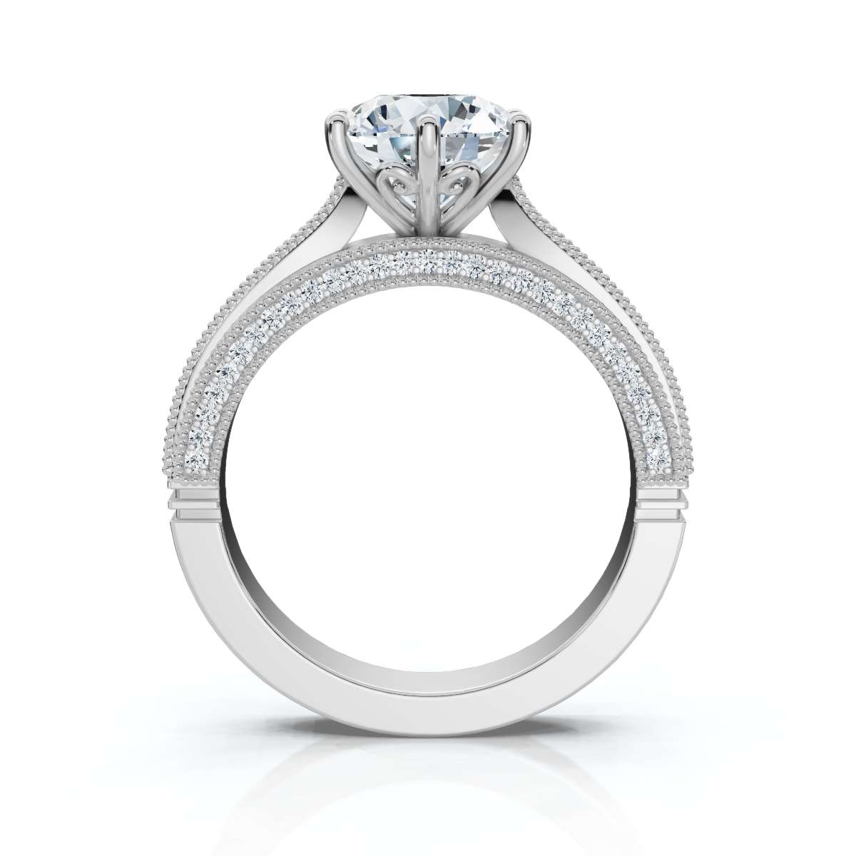 14K White Gold Kienna Accents Lab Grown Diamond Ring (1/3 ct. tw)