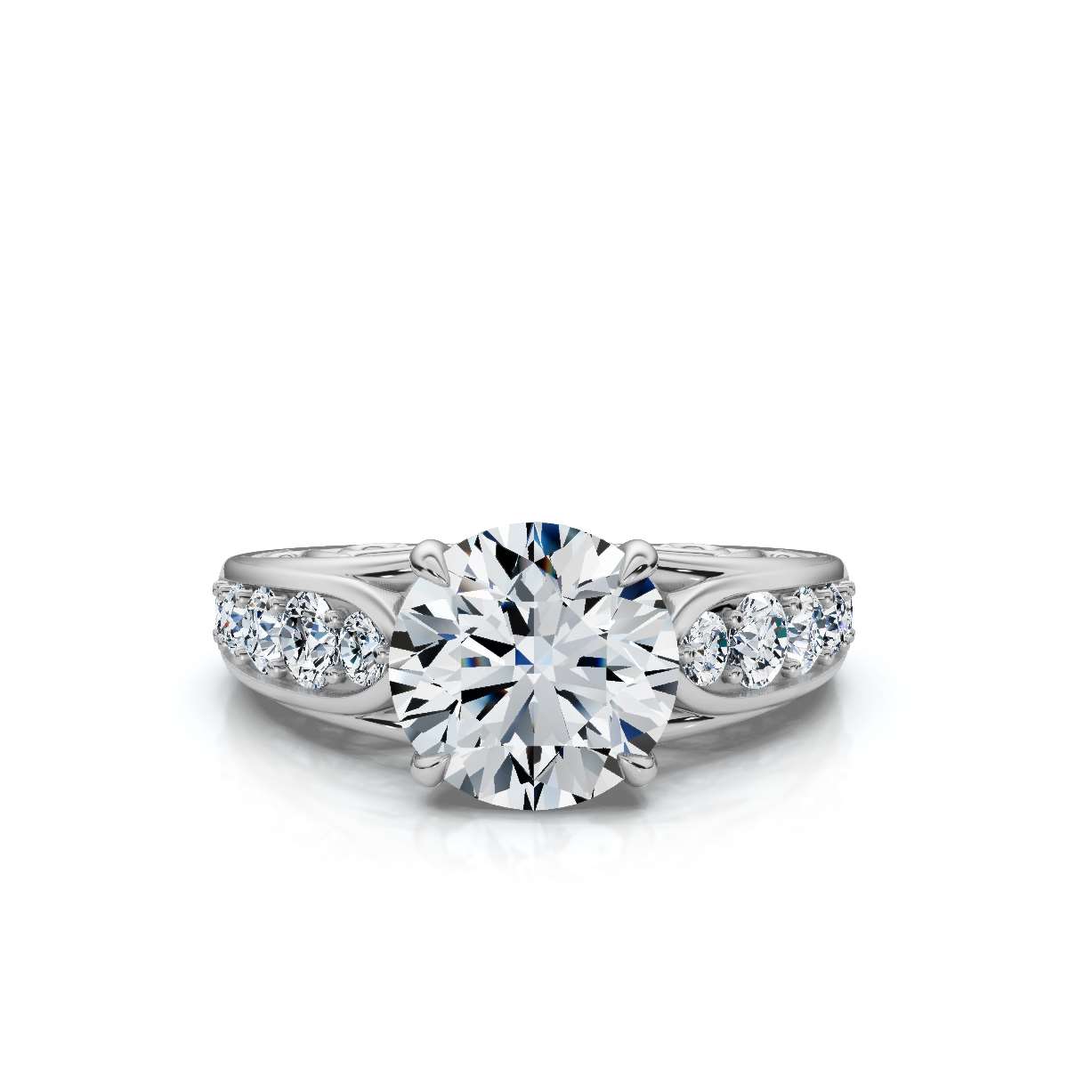 14K White Gold Deka Lab Grown Diamond Ring (1/2 ct. tw)