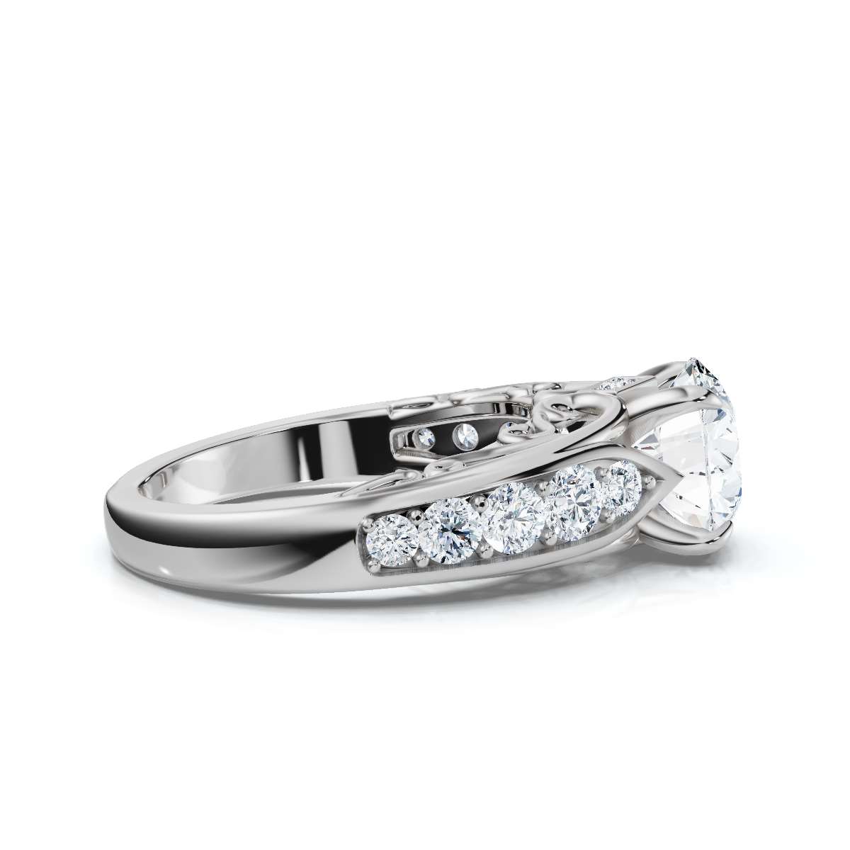 14K White Gold Deka Lab Grown Diamond Ring (1/2 ct. tw)