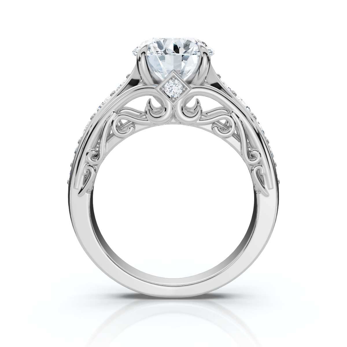 14K White Gold Deka Lab Grown Diamond Ring (1/2 ct. tw)