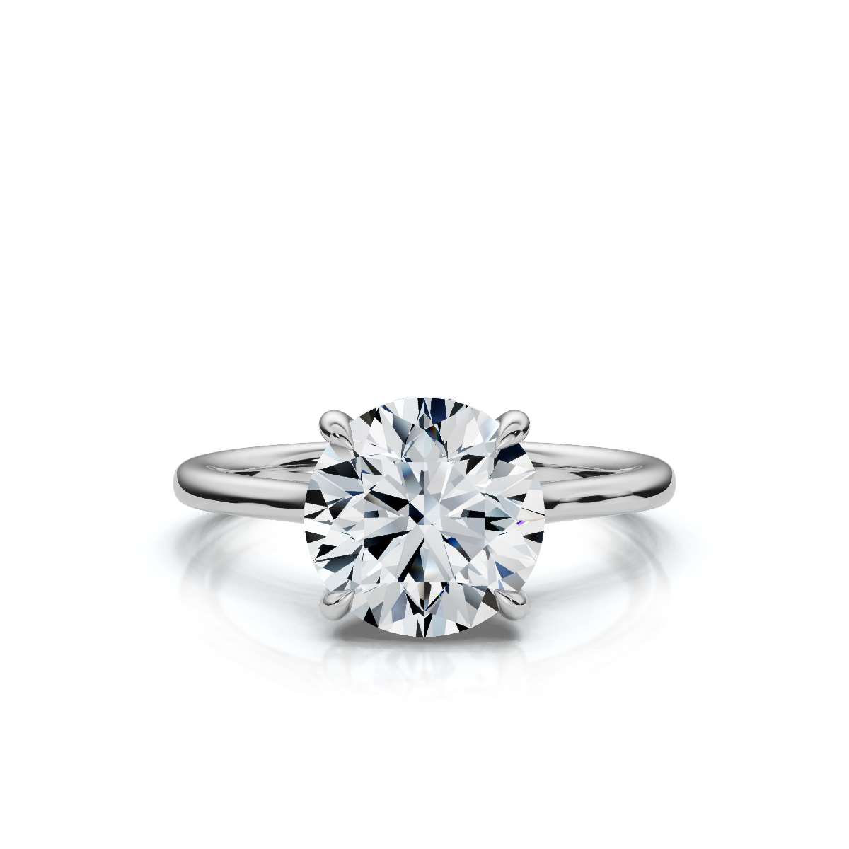 14K White Gold Reneé Hidden Accents Lab Grown Diamond Ring (1/6 ct. tw)