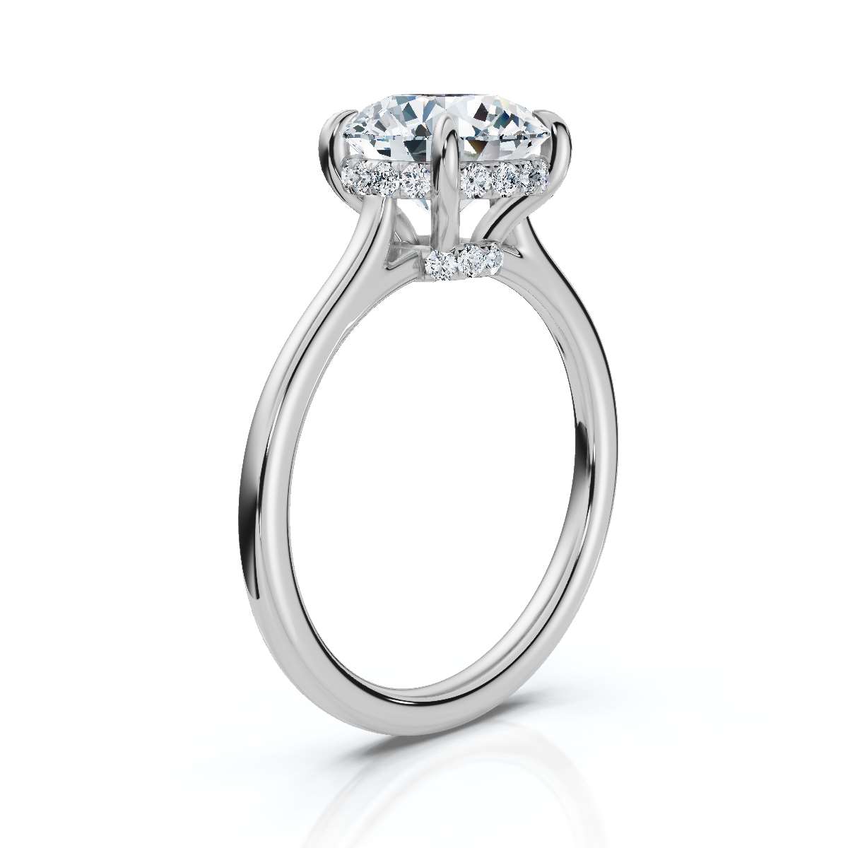 14K White Gold Reneé Hidden Accents Lab Grown Diamond Ring (1/6 ct. tw)