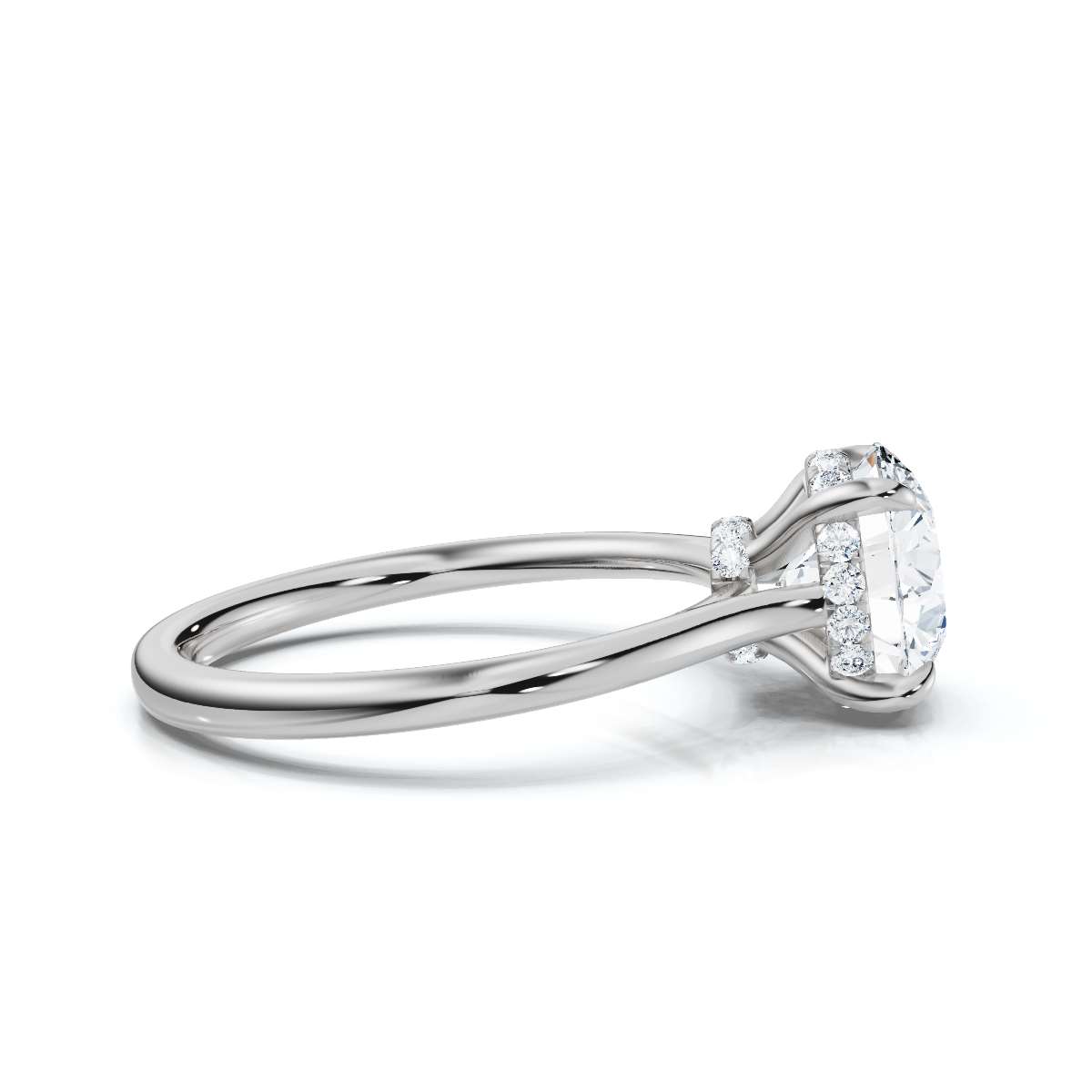 14K White Gold Reneé Hidden Accents Lab Grown Diamond Ring (1/6 ct. tw)