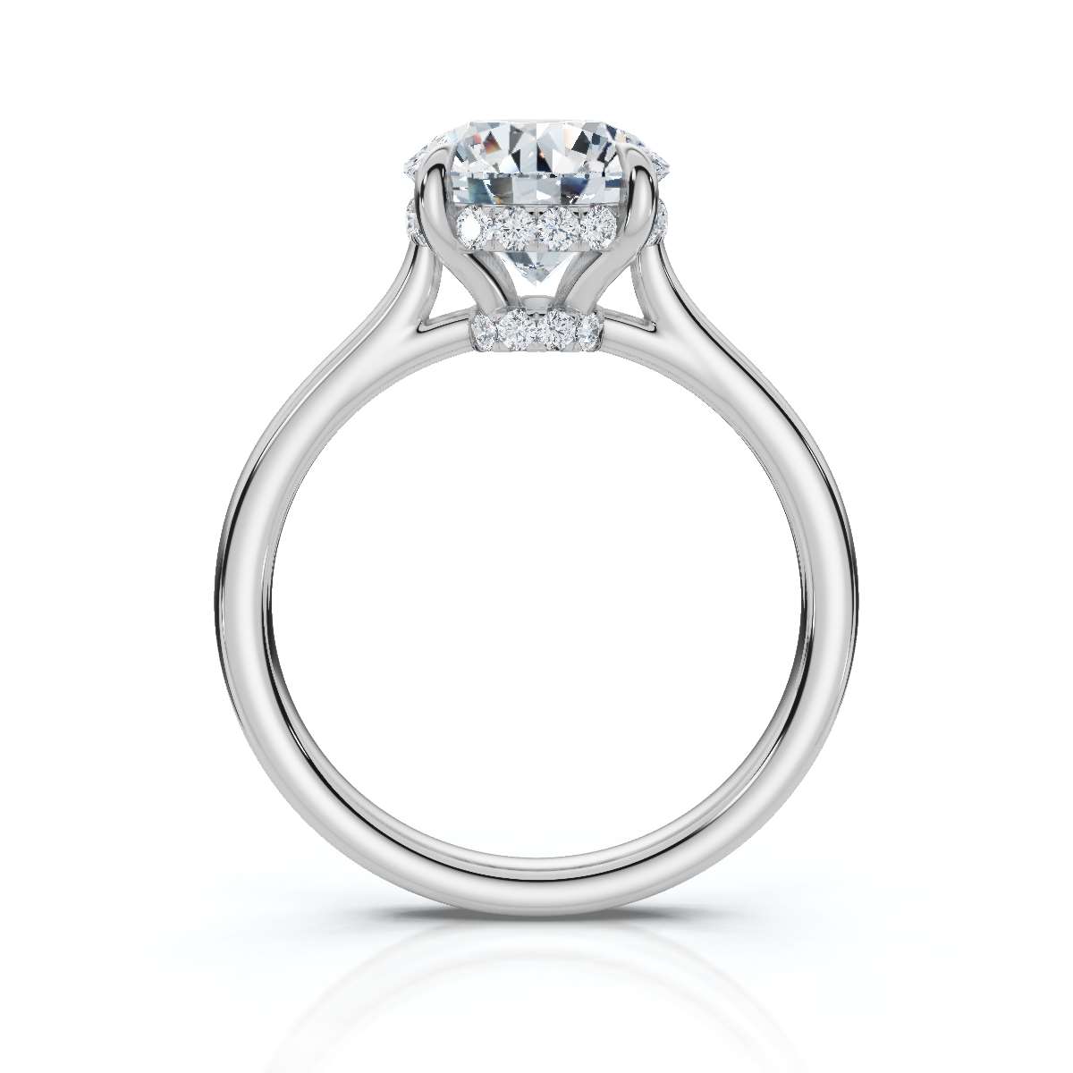 14K White Gold Reneé Hidden Accents Lab Grown Diamond Ring (1/6 ct. tw)
