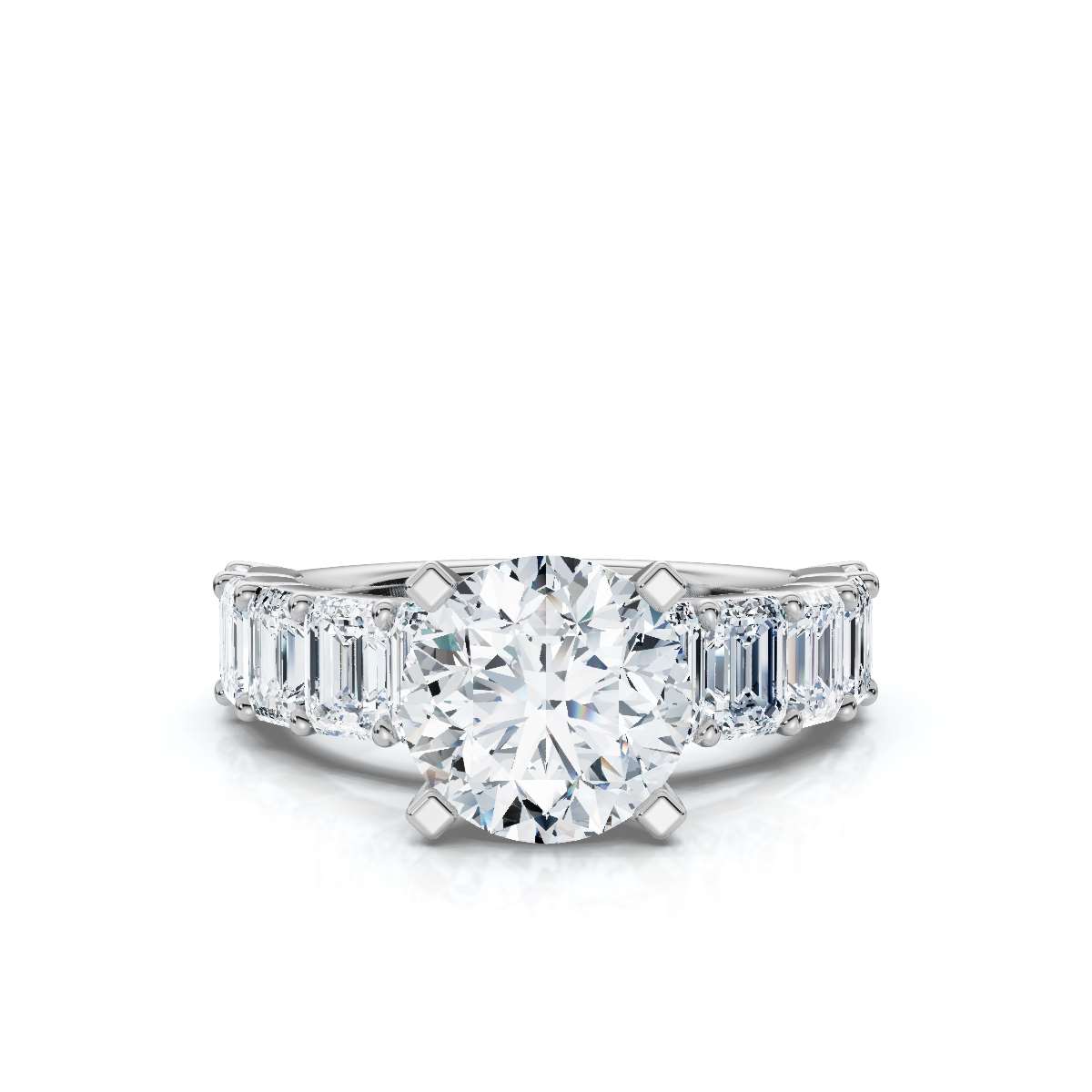 14K White Gold Assa Accents Lab Grown Diamond Ring (2.00 ct. tw)