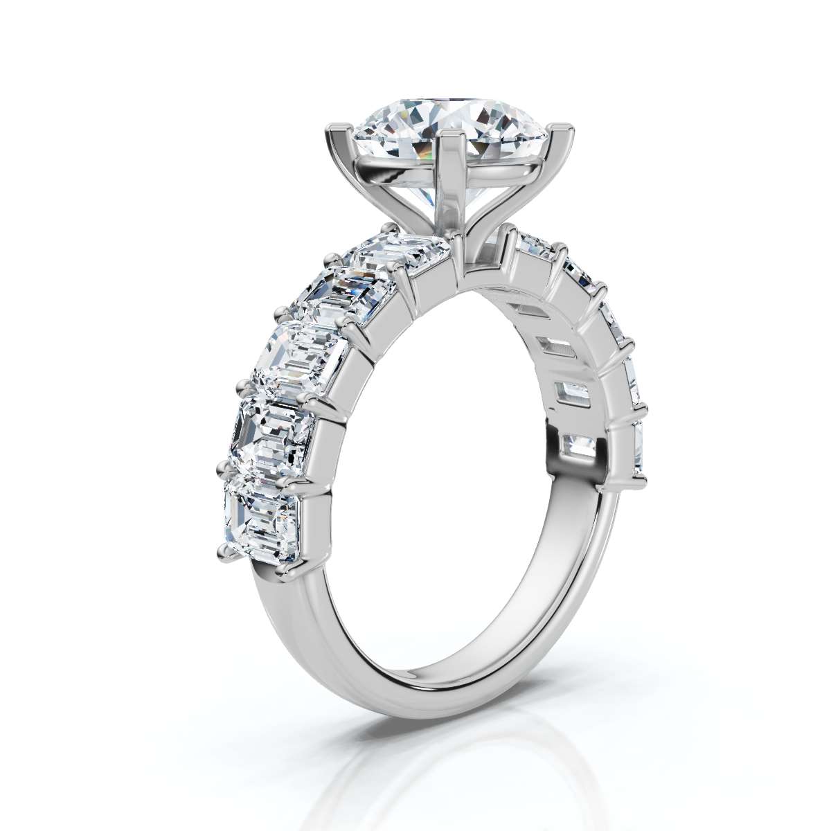 14K White Gold Assa Accents Lab Grown Diamond Ring (2.00 ct. tw)
