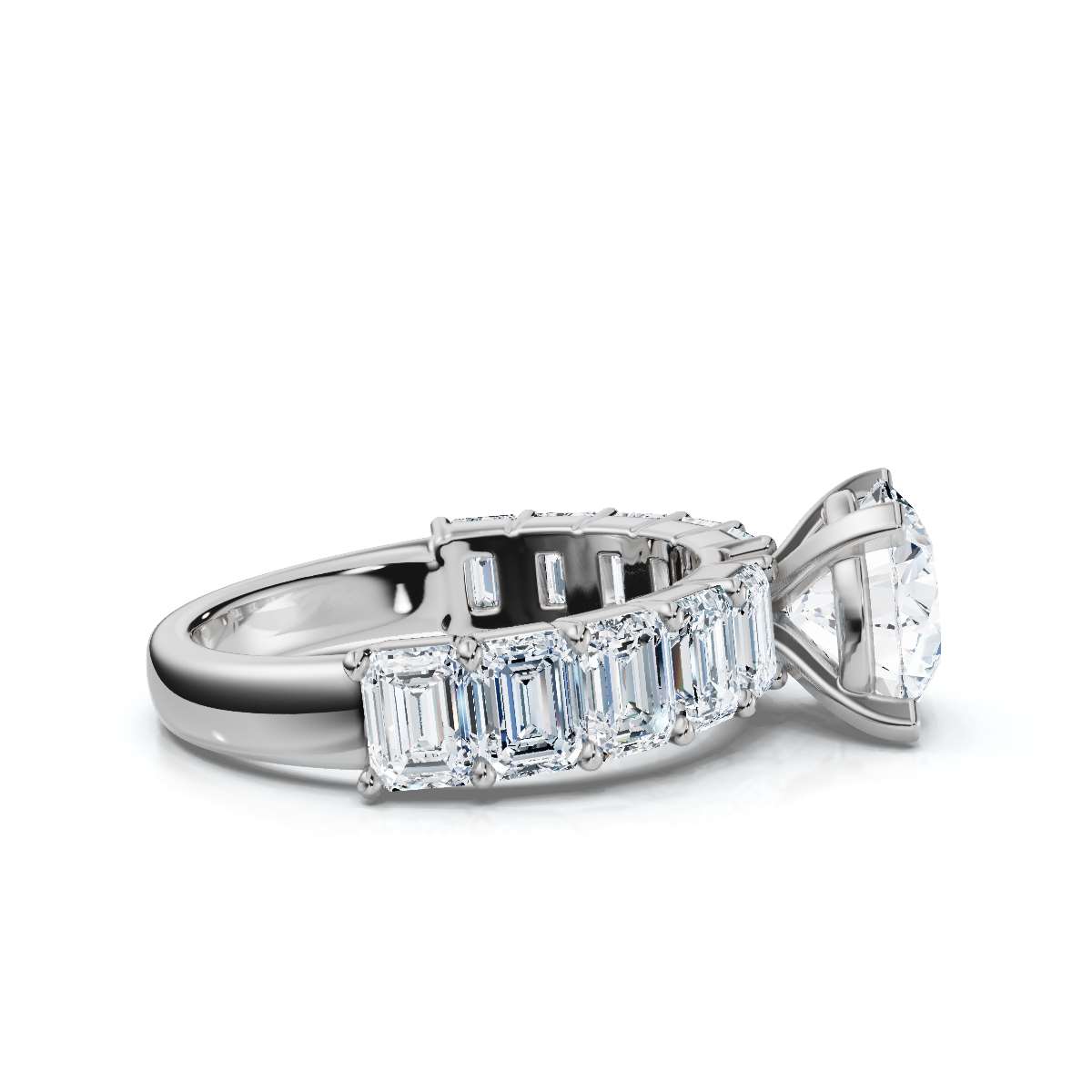 14K White Gold Assa Accents Lab Grown Diamond Ring (2.00 ct. tw)