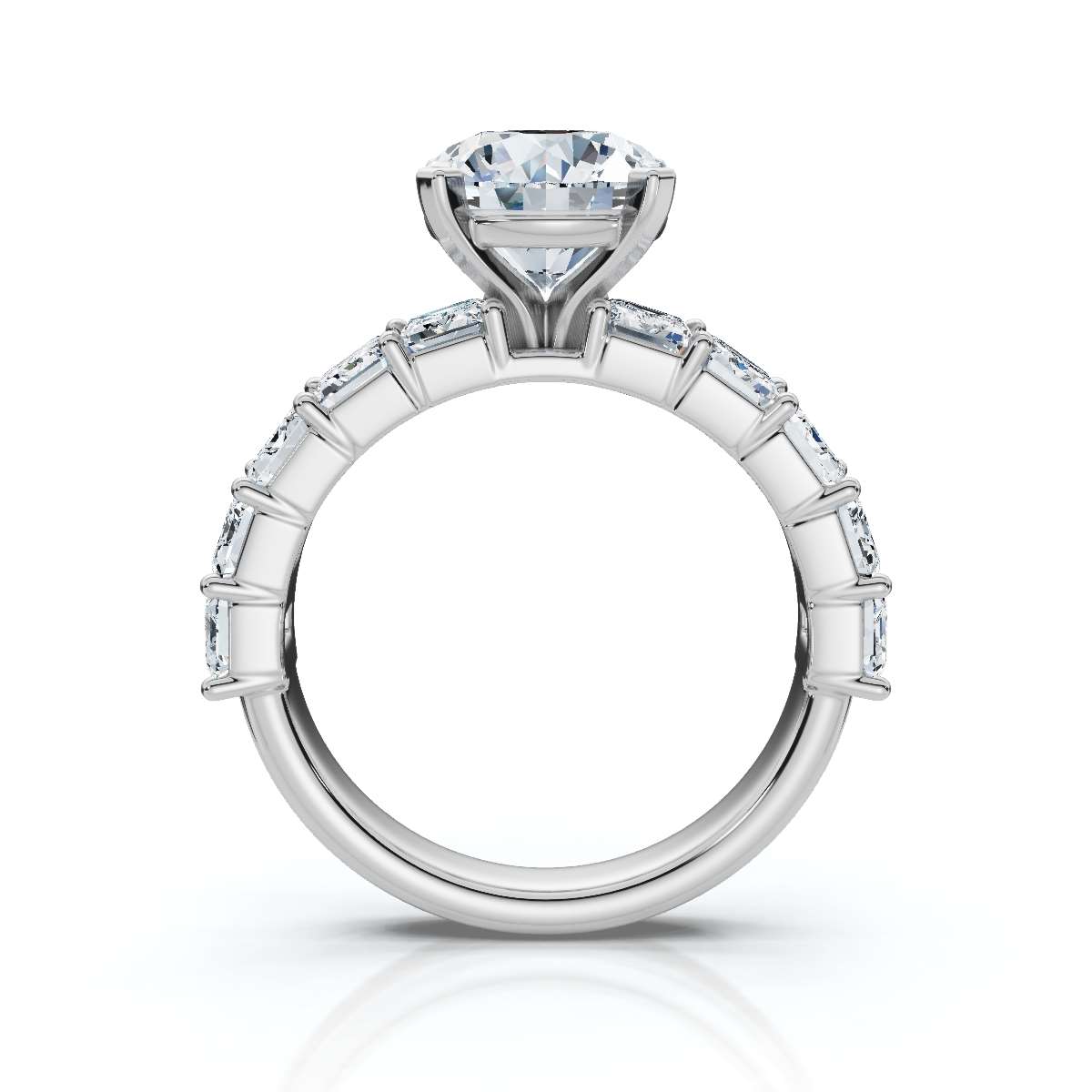 14K White Gold Assa Accents Lab Grown Diamond Ring (2.00 ct. tw)