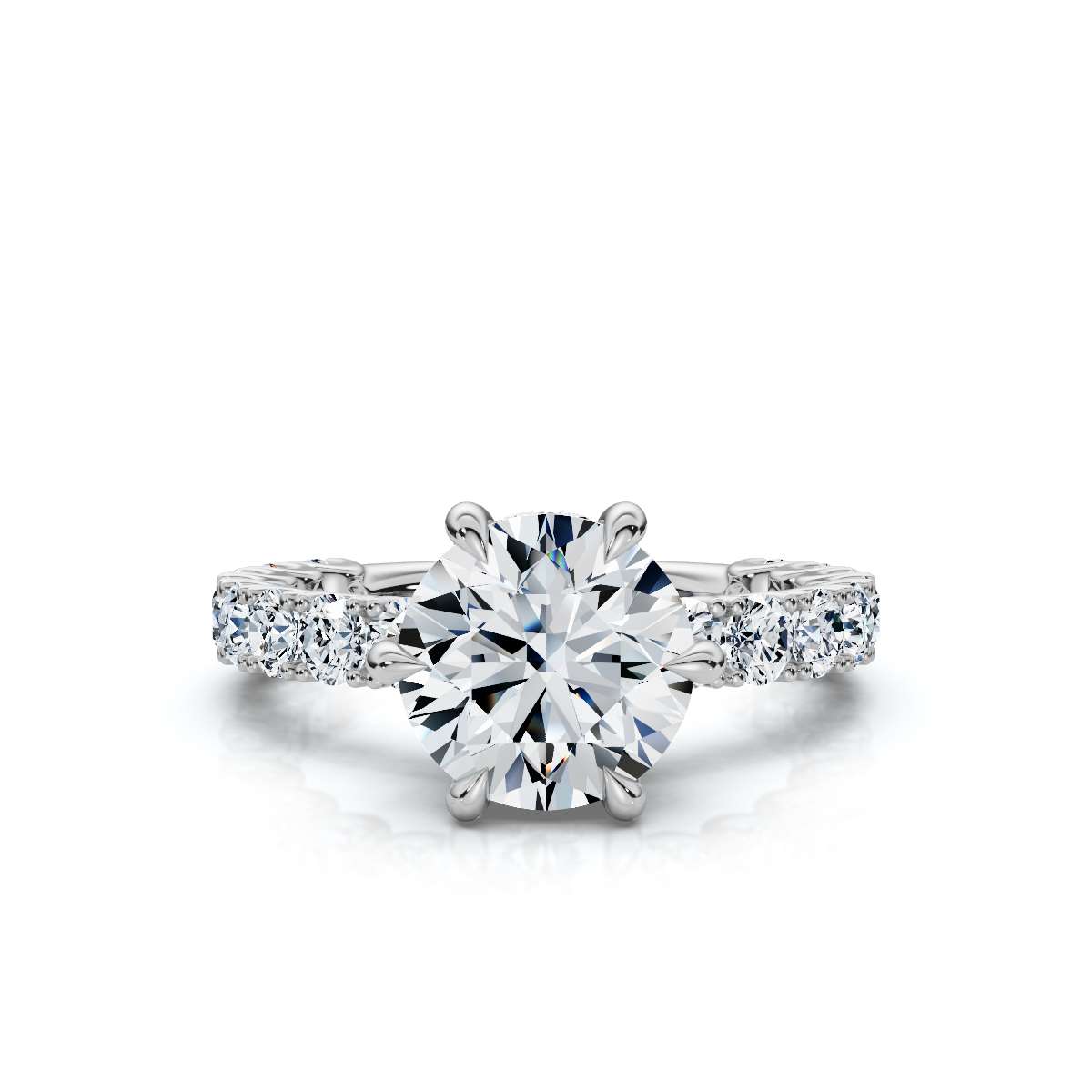 14K White Gold Havanah Hidden Accents Lab Grown Diamond Ring (1 1/20 ct. tw)