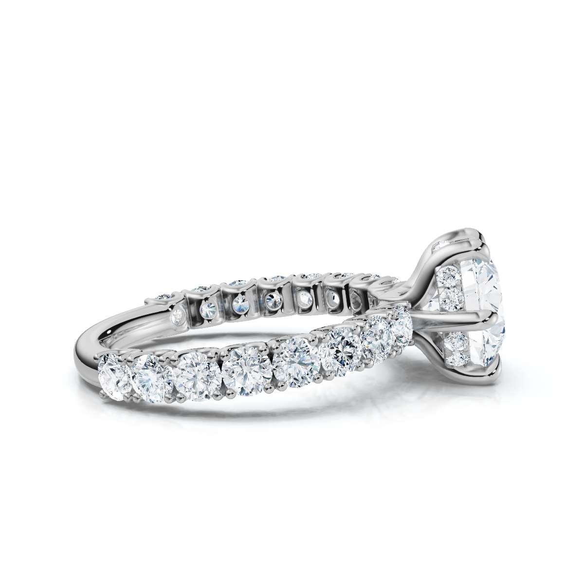 14K White Gold Havanah Hidden Accents Lab Grown Diamond Ring (1 1/20 ct. tw)