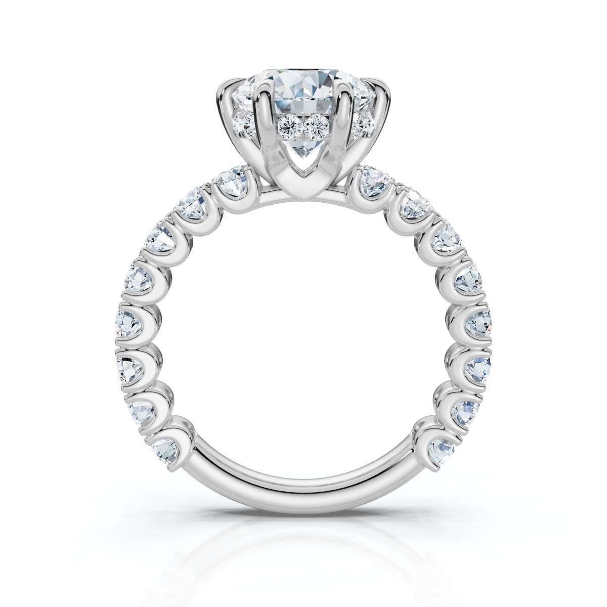 14K White Gold Havanah Hidden Accents Lab Grown Diamond Ring (1 1/20 ct. tw)