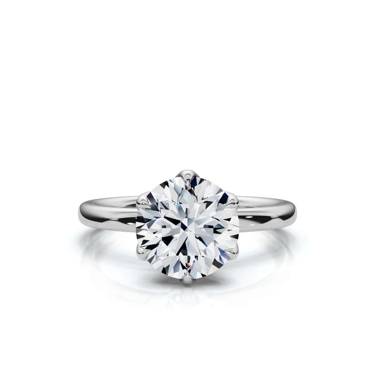 14K White Gold Timea Solitaire Engagement Ring 