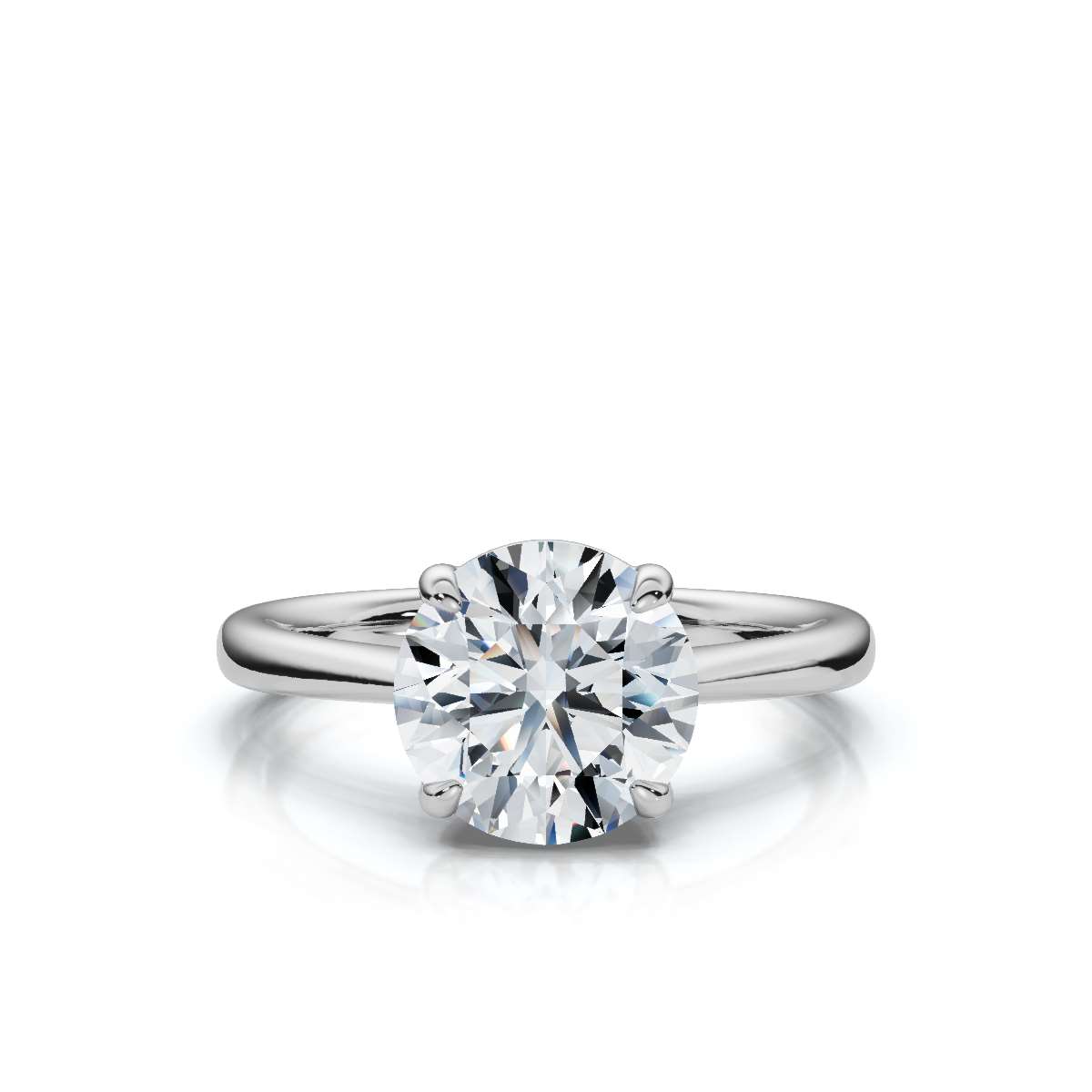 14K White Gold Zaria Solitaire Engagement Ring 