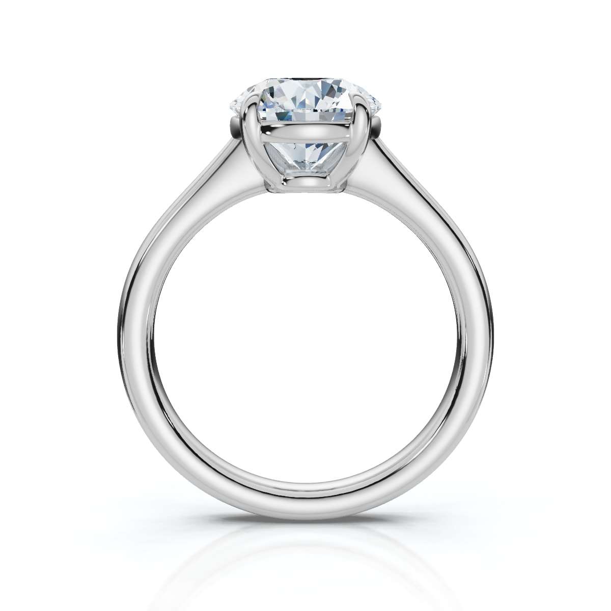 14K White Gold Zaria Solitaire Engagement Ring 