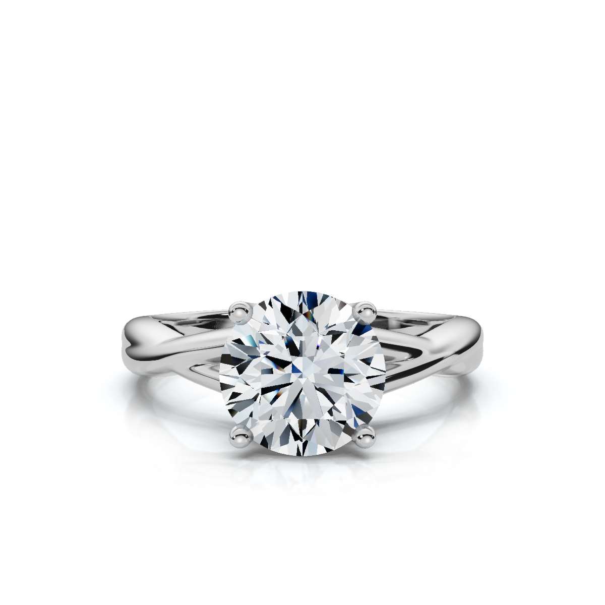 14K White Gold Tinia Hidden Accents Lab Grown Diamond Ring (1/6 ct. tw)