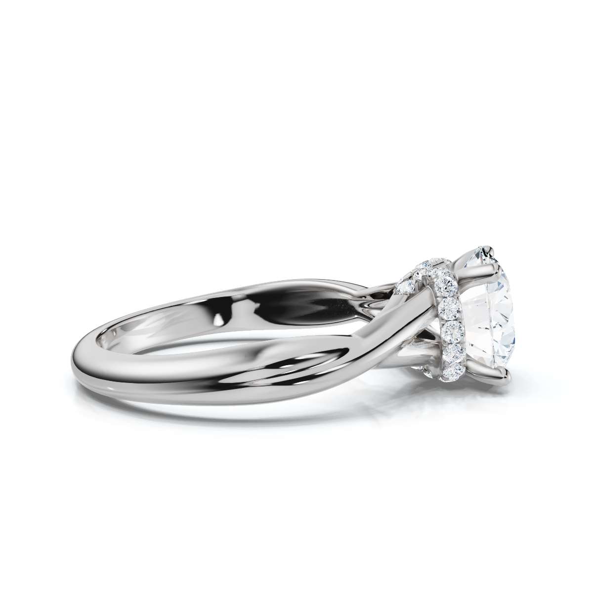 14K White Gold Tinia Hidden Accents Lab Grown Diamond Ring (1/6 ct. tw)