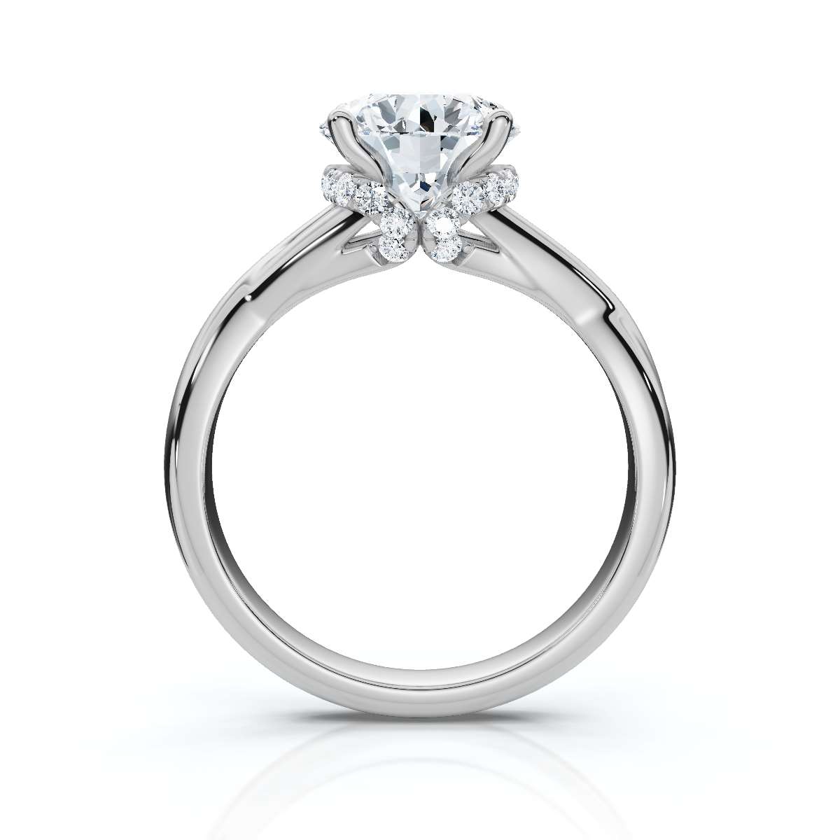 14K White Gold Tinia Hidden Accents Lab Grown Diamond Ring (1/6 ct. tw)