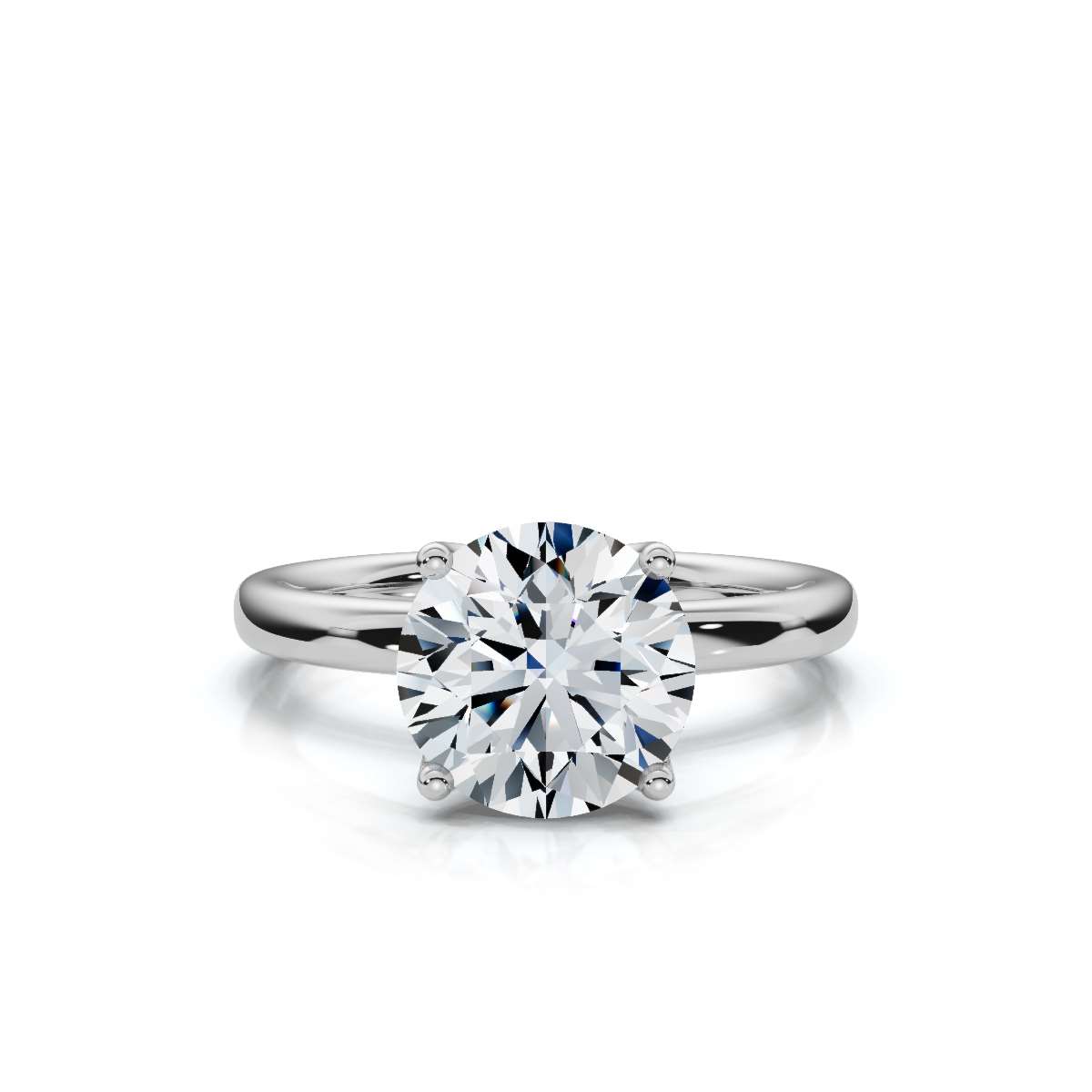 14K White Gold Finch Hidden Accents Lab Grown Diamond Ring (1/10 ct. tw)