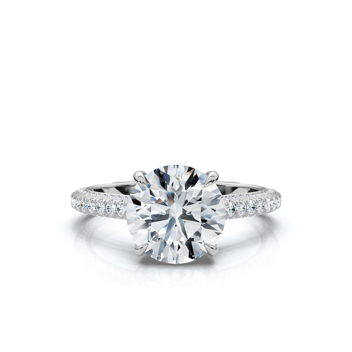 14K White Gold Marilyn Hidden Accents Lab Grown Diamond Ring (1/2 ct. tw)