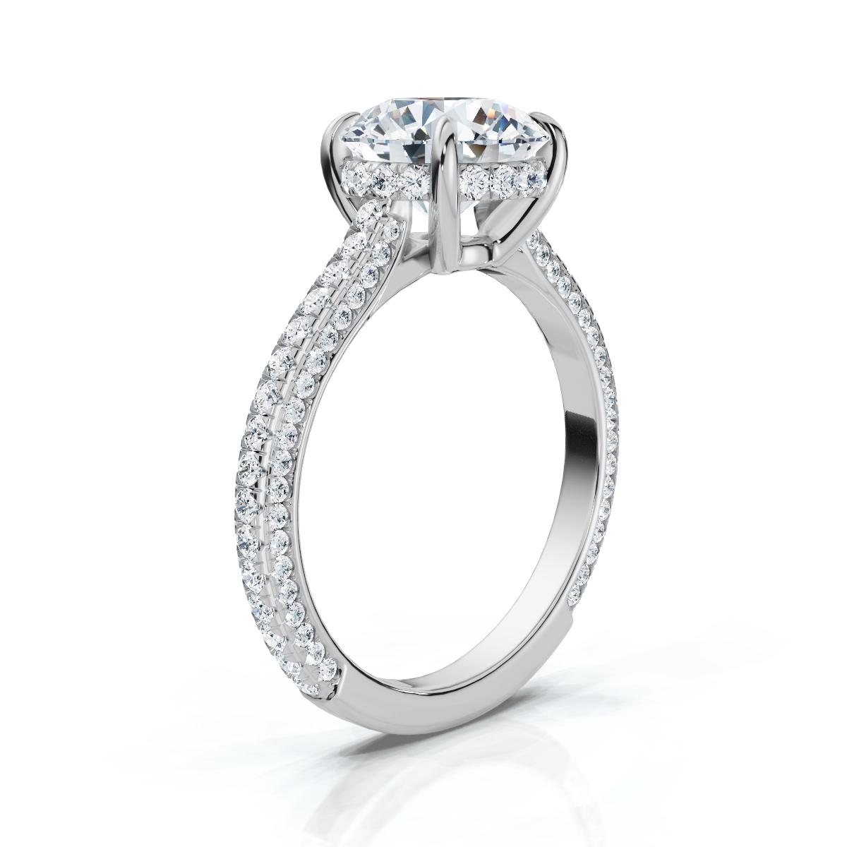 14K White Gold Marilyn Hidden Accents Lab Grown Diamond Ring (1/2 ct. tw)
