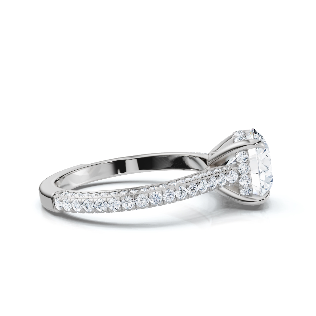 14K White Gold Marilyn Hidden Accents Lab Grown Diamond Ring (1/2 ct. tw)