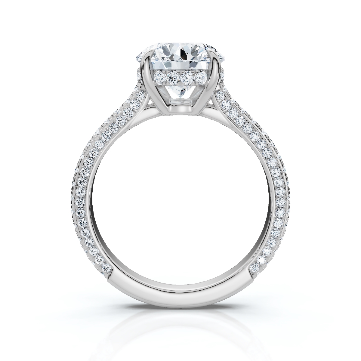 14K White Gold Marilyn Hidden Accents Lab Grown Diamond Ring (1/2 ct. tw)