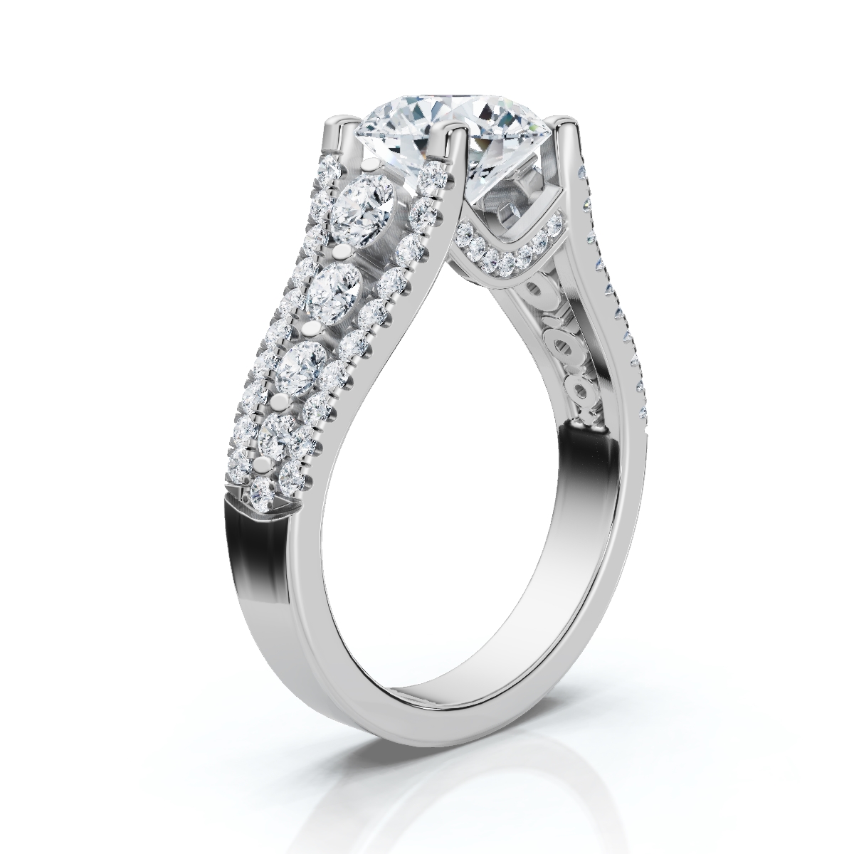 14K White Gold Wrenley Hidden Accents Lab Grown Diamond Ring (5/6 ct. tw)