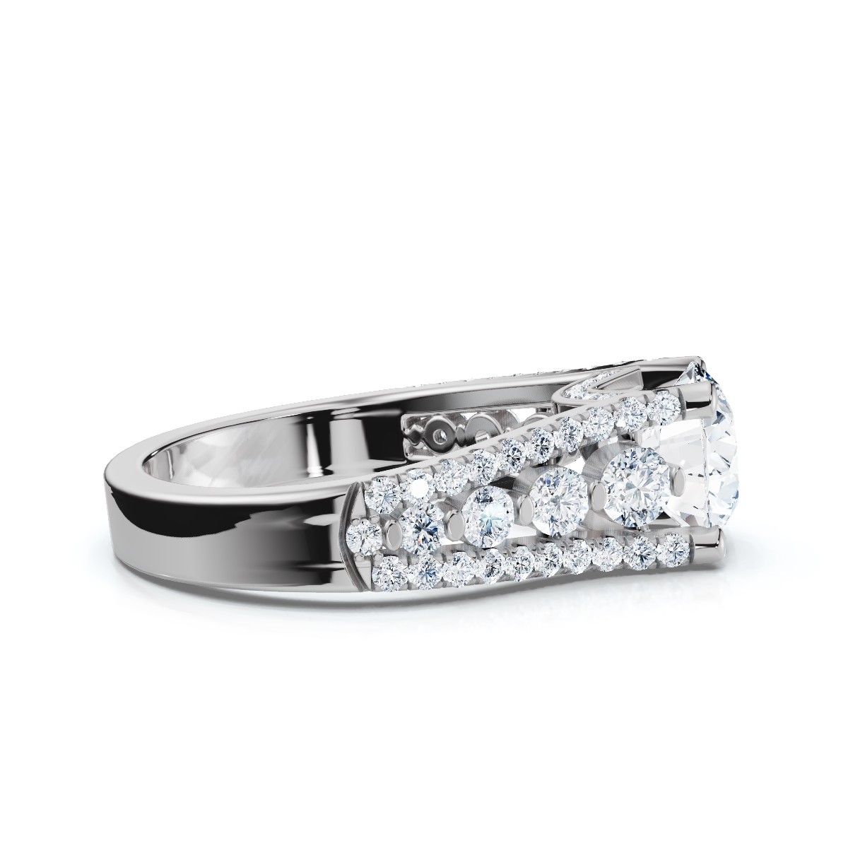 14K White Gold Wrenley Hidden Accents Lab Grown Diamond Ring (5/6 ct. tw)