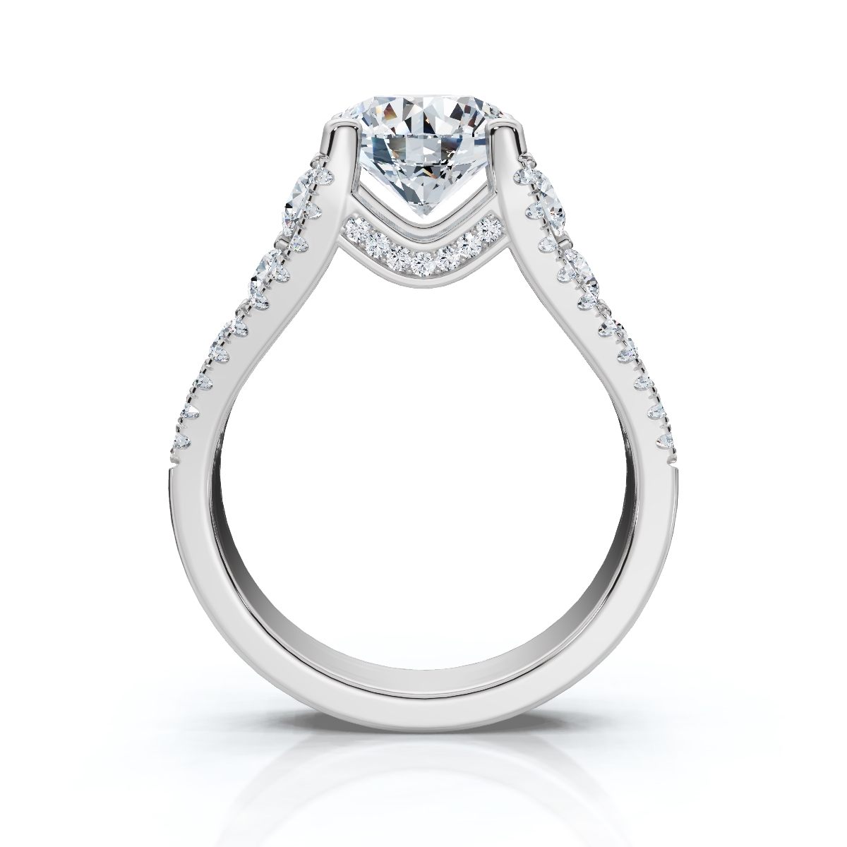 14K White Gold Wrenley Hidden Accents Lab Grown Diamond Ring (5/6 ct. tw)