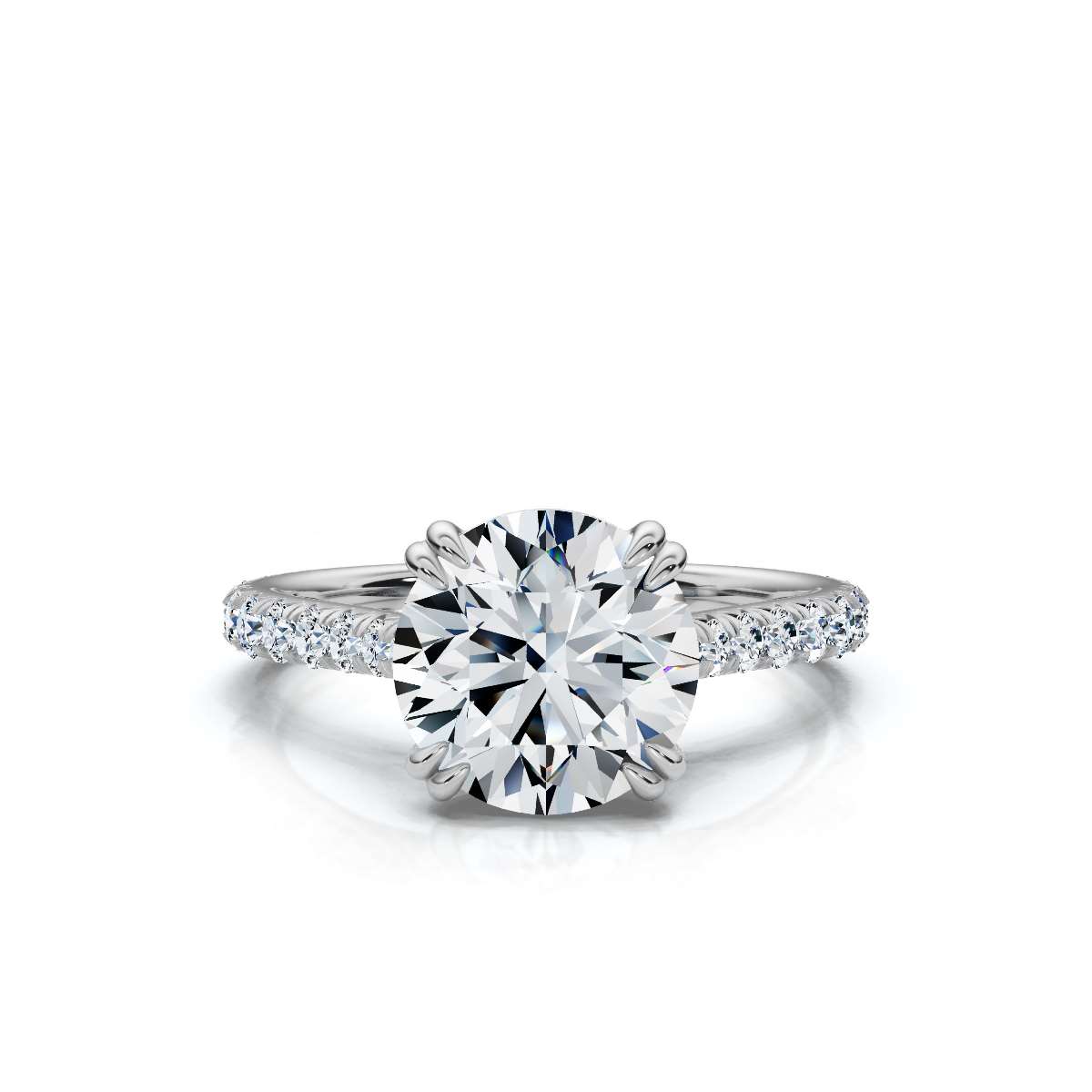 14K White Gold Arya Accents Lab Grown Diamond Ring (2/5 ct. tw)