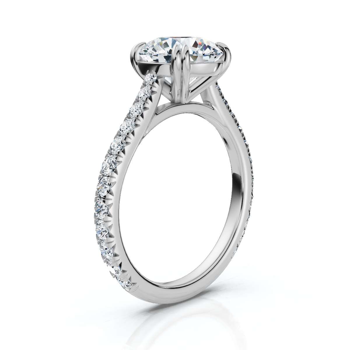 14K White Gold Arya Accents Lab Grown Diamond Ring (2/5 ct. tw)