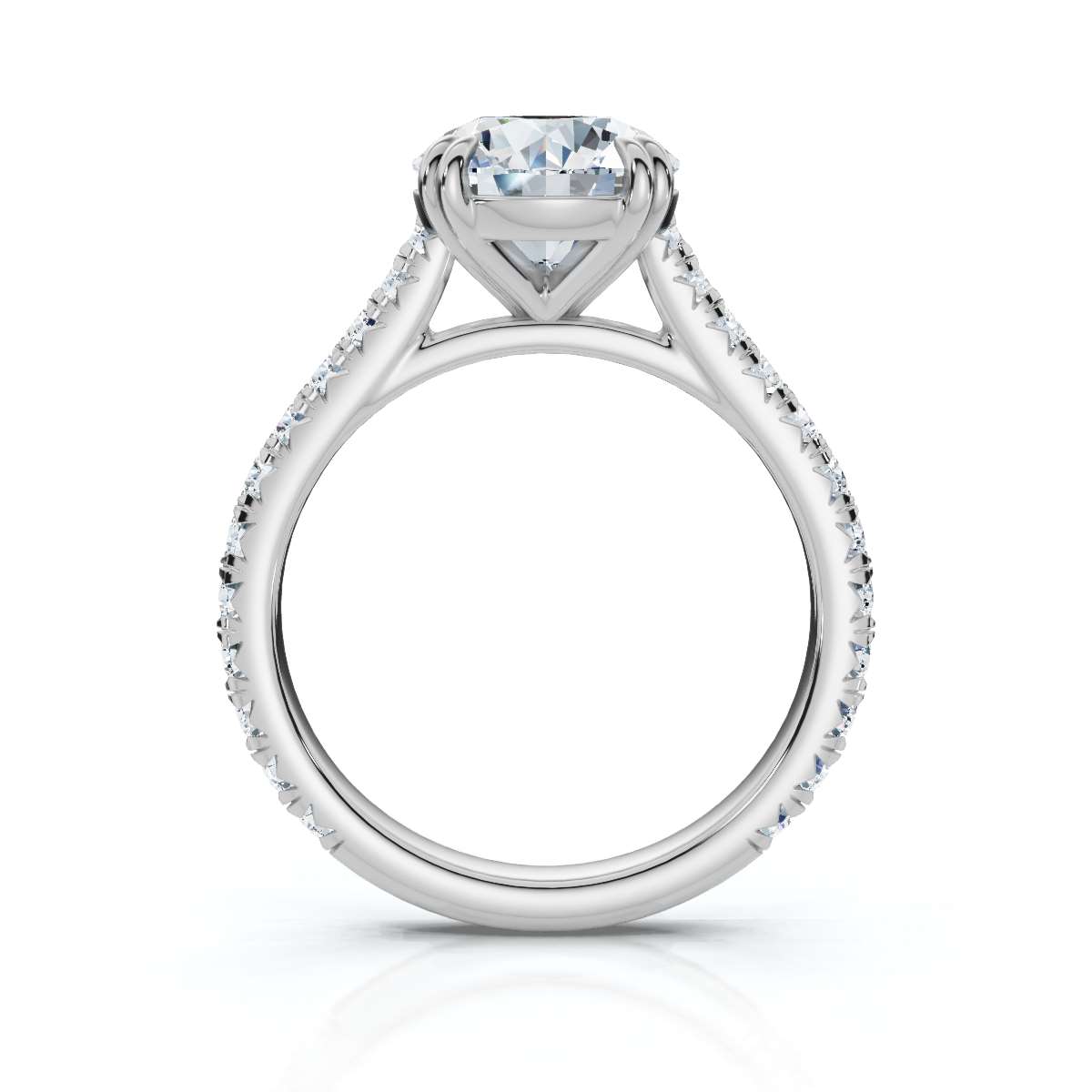 14K White Gold Arya Accents Lab Grown Diamond Ring (2/5 ct. tw)