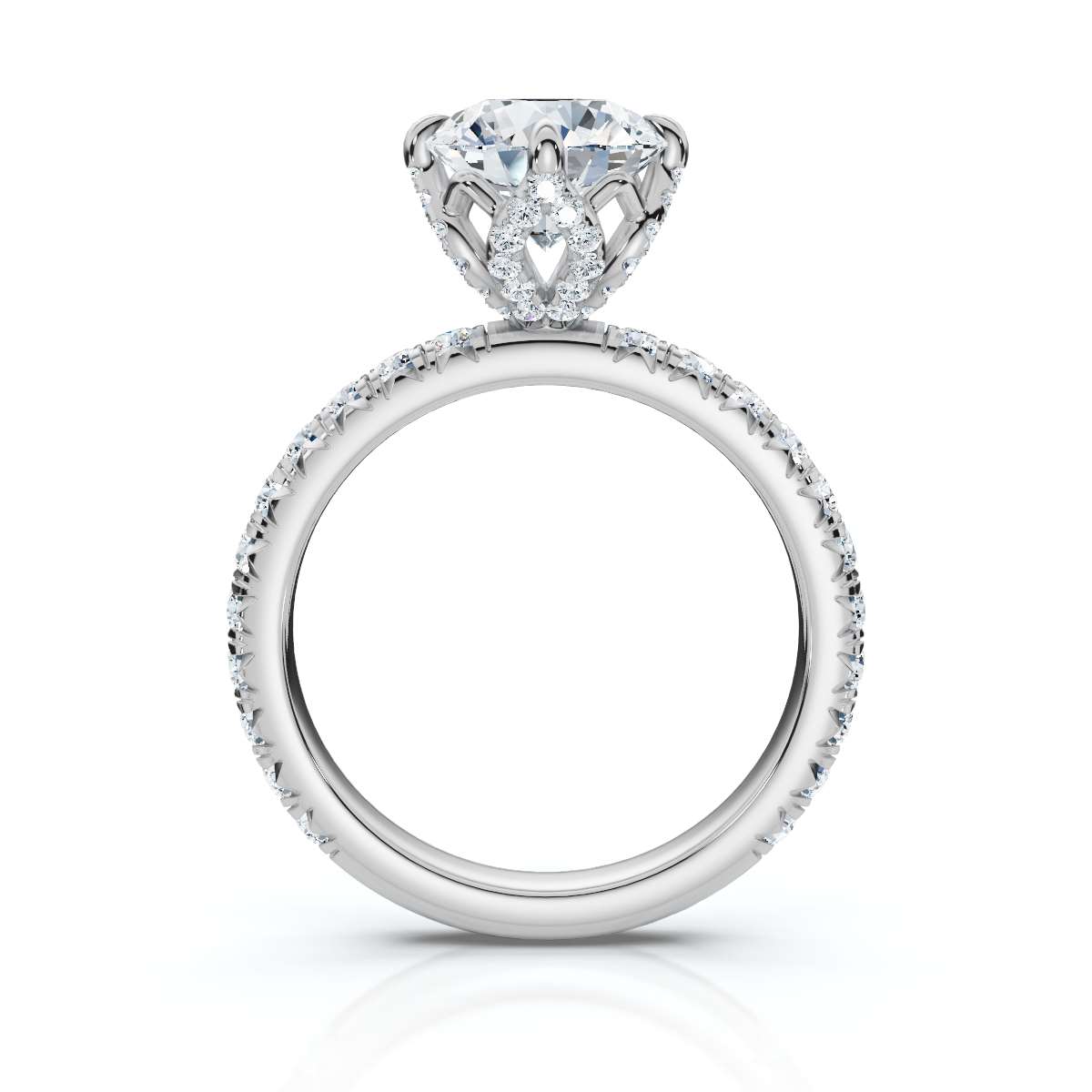 14K White Gold Mahalia Hidden Accents Lab Grown Diamond Ring (3/4 ct. tw)