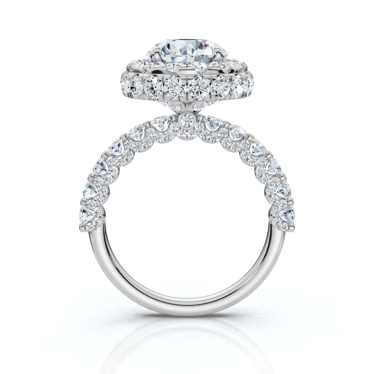 14K White Gold Maceline Halo Lab Grown Diamond Ring (1 1/2 ct. tw)