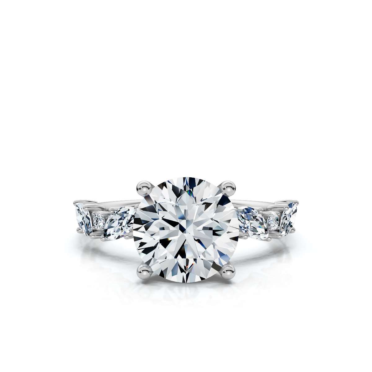 14K White Gold Tameka Accents Lab Grown Diamond Ring (1/4 ct. tw)
