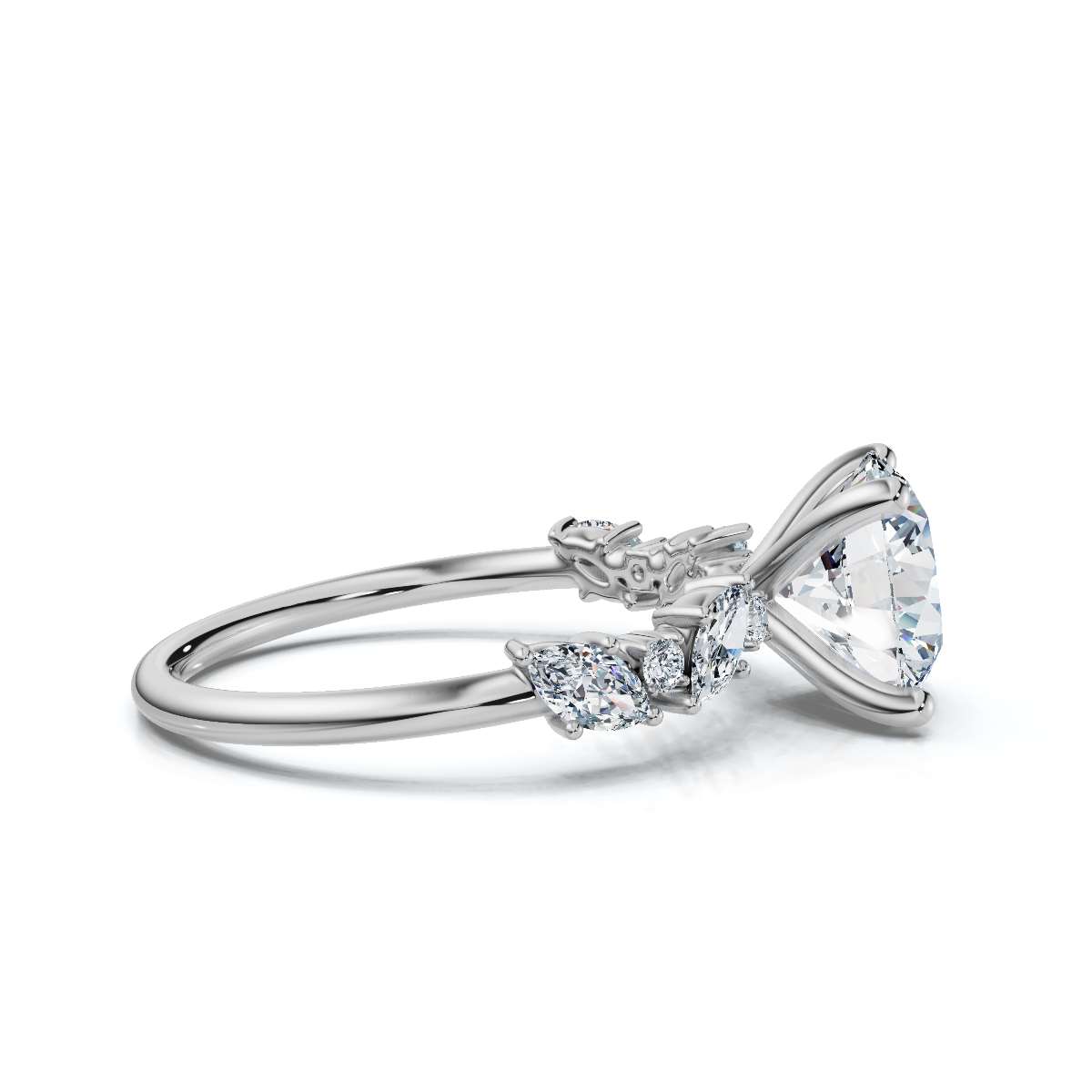 14K White Gold Tameka Accents Lab Grown Diamond Ring (1/4 ct. tw)