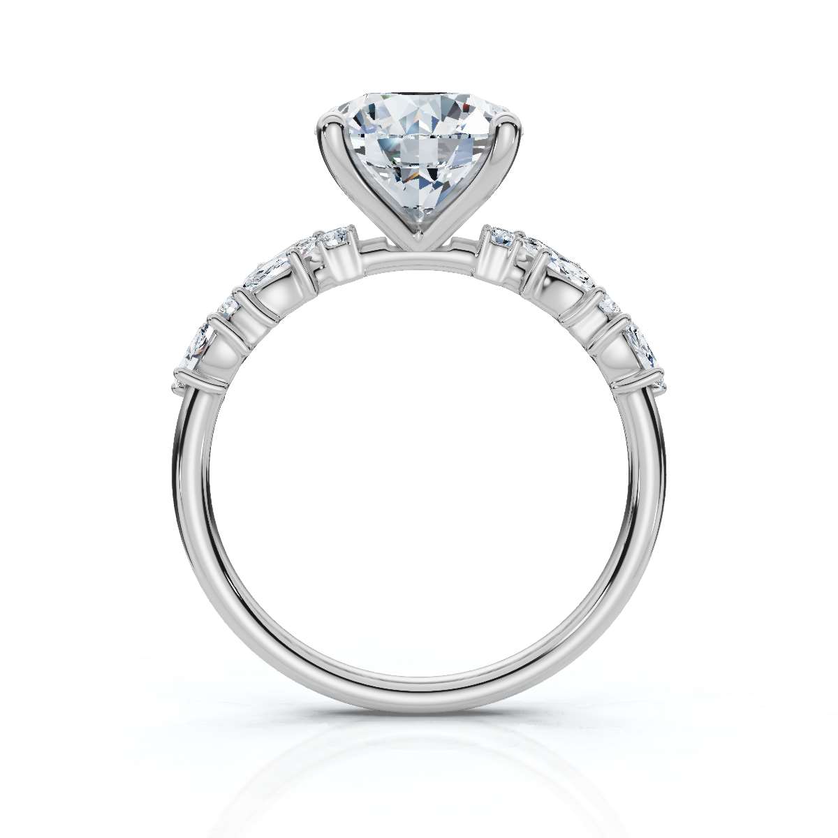 14K White Gold Tameka Accents Lab Grown Diamond Ring (1/4 ct. tw)