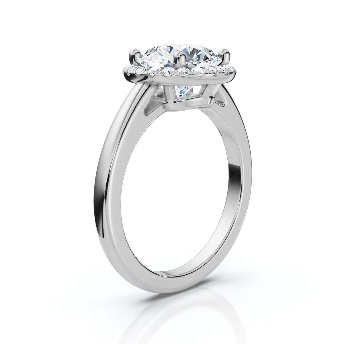 14K White Gold Quinlan Halo Lab Grown Diamond Ring (1/6 ct. tw)