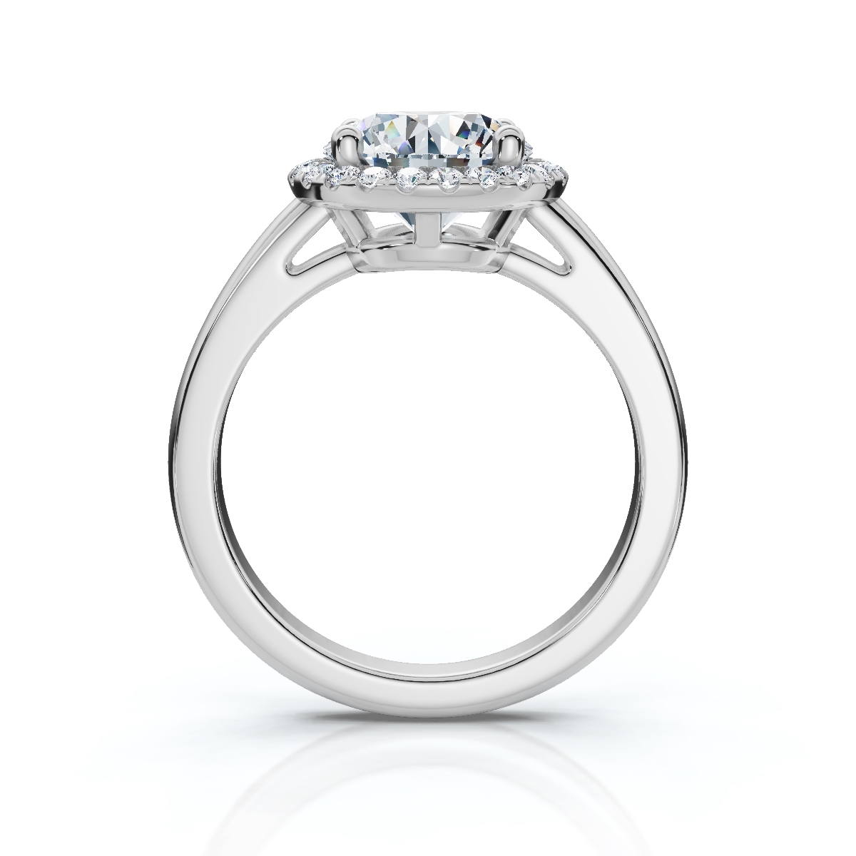 14K White Gold Quinlan Halo Lab Grown Diamond Ring (1/6 ct. tw)