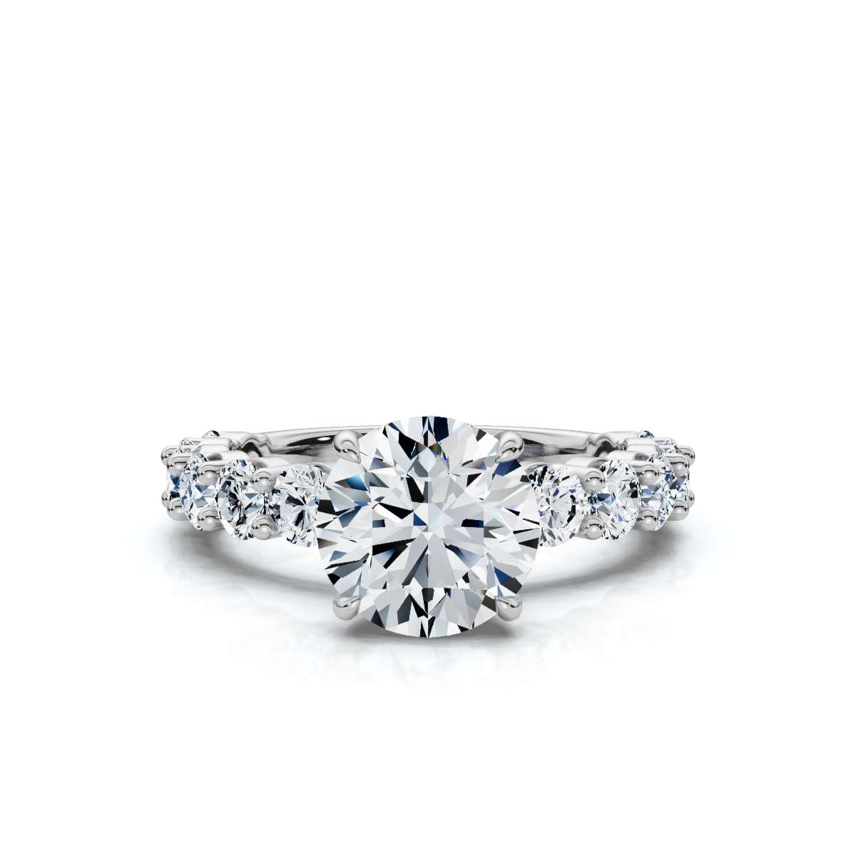 14K White Gold Annistyn Hidden Accents Lab Grown Diamond Ring (1 1/4 ct. tw)