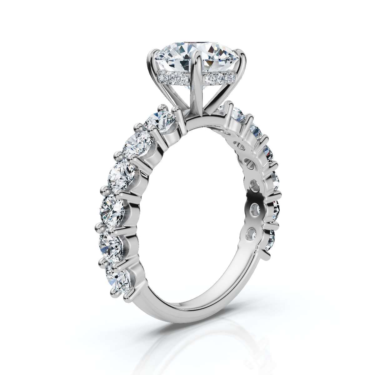14K White Gold Annistyn Hidden Accents Lab Grown Diamond Ring (1 1/4 ct. tw)