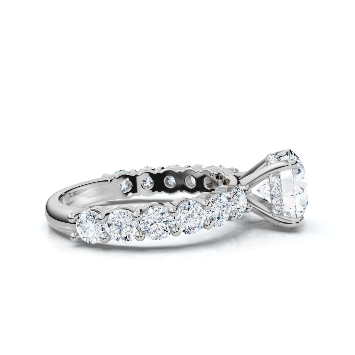 14K White Gold Annistyn Hidden Accents Lab Grown Diamond Ring (1 1/4 ct. tw)