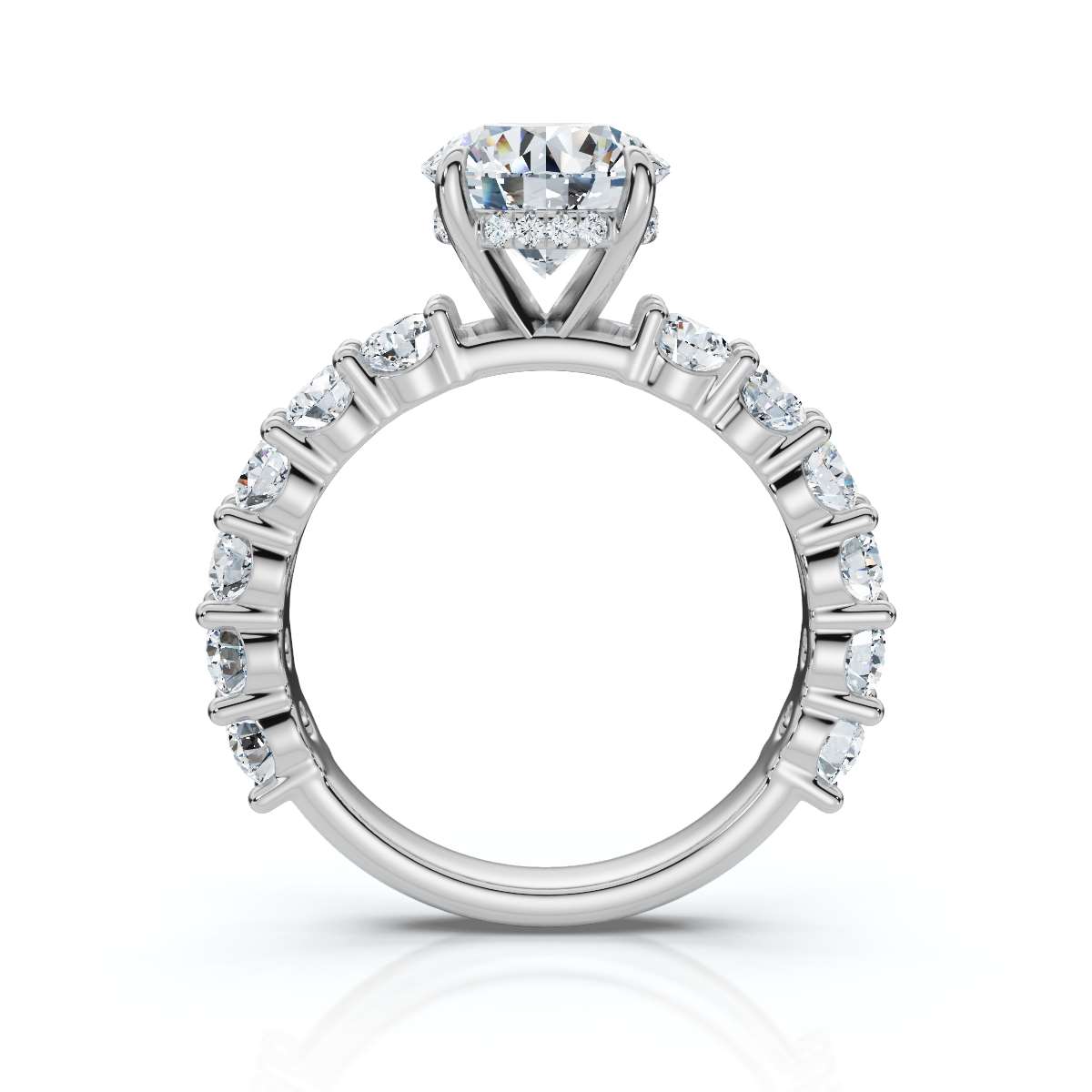 14K White Gold Annistyn Hidden Accents Lab Grown Diamond Ring (1 1/4 ct. tw)