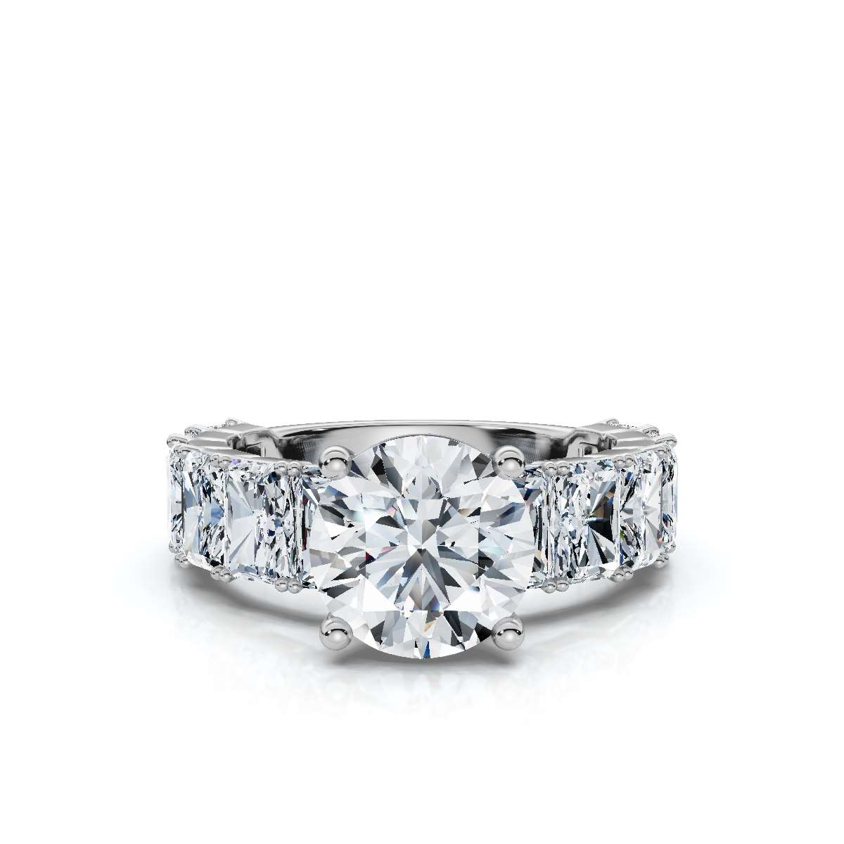 14K White Gold Zosia Accents Lab Grown Diamond Ring (3 4/5 ct. tw)