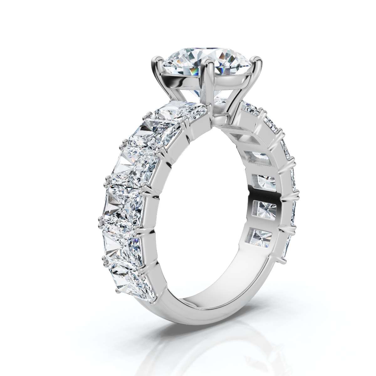 14K White Gold Zosia Accents Lab Grown Diamond Ring (3 4/5 ct. tw)