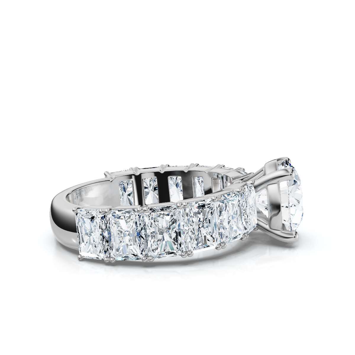 14K White Gold Zosia Accents Lab Grown Diamond Ring (3 4/5 ct. tw)