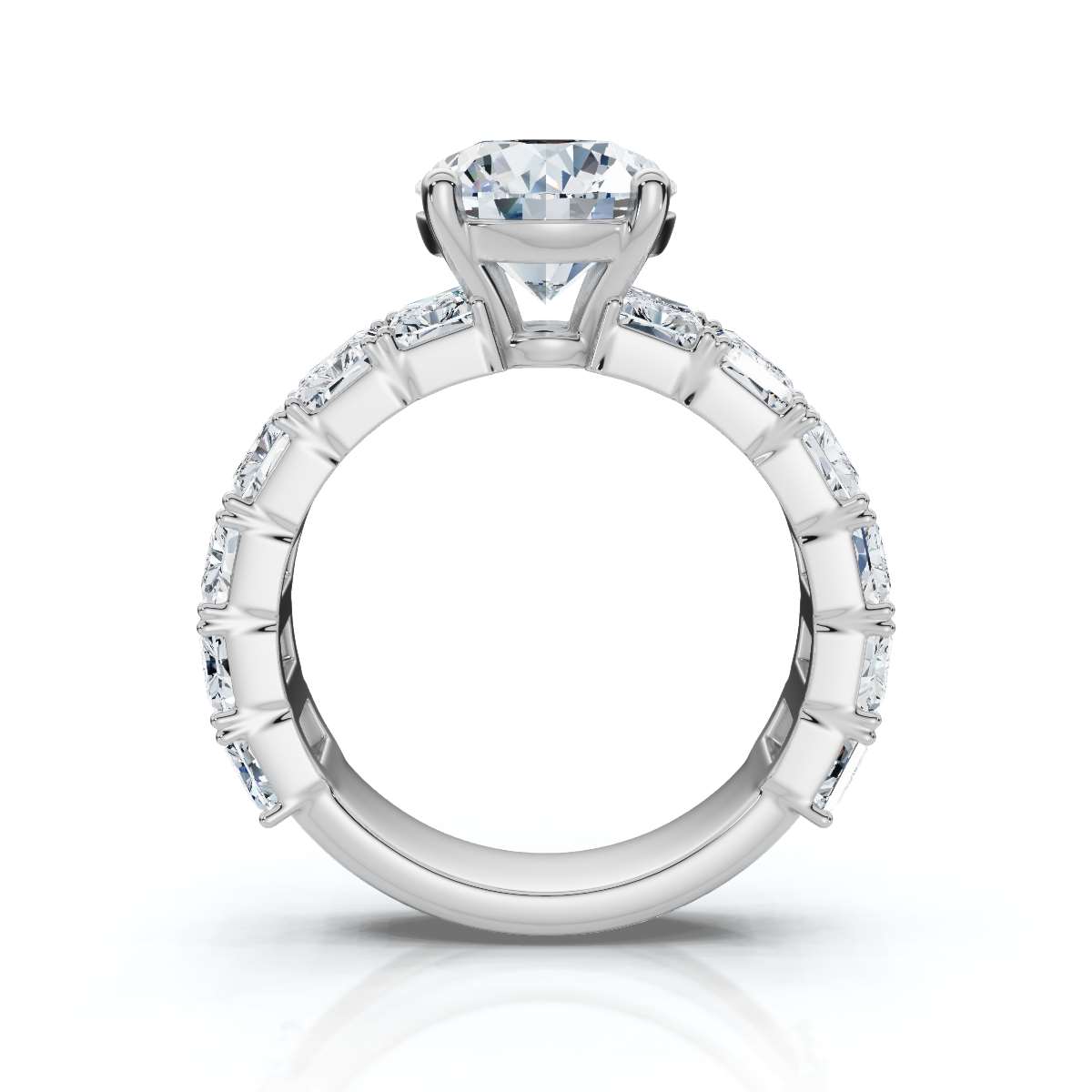 14K White Gold Zosia Accents Lab Grown Diamond Ring (3 4/5 ct. tw)