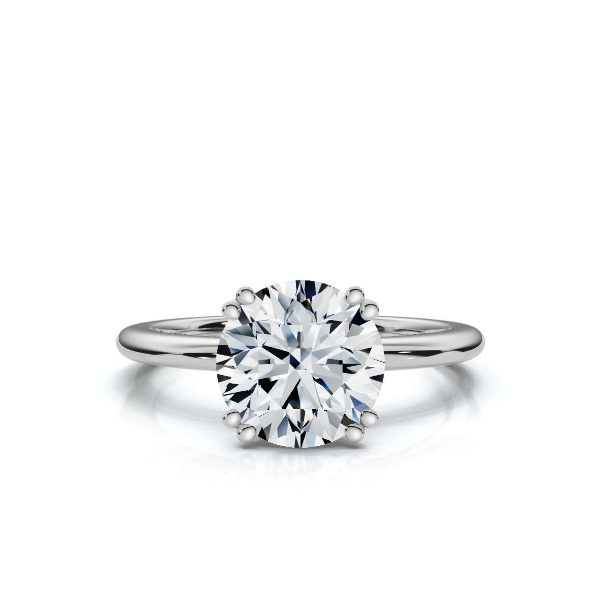 14K White Gold Michiko Solitaire Engagement Ring