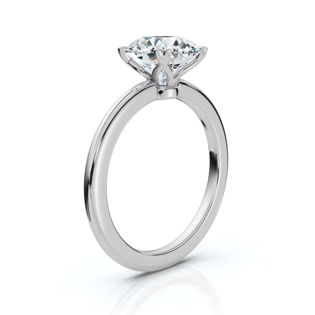 14K White Gold Michiko Solitaire Engagement Ring
